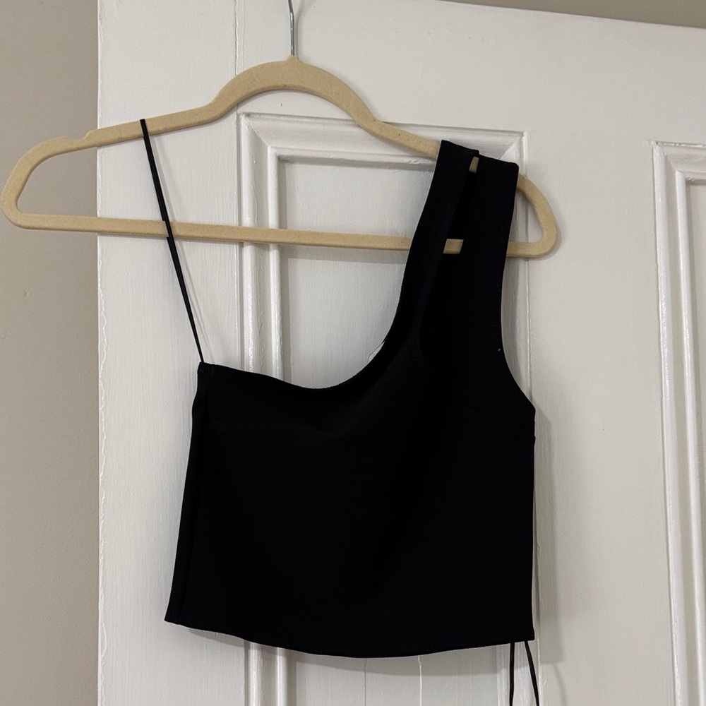 Abercrombie & Fitch Black Asymmetrical Tank Top